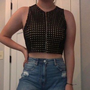 Whitney Eve Cropped Zipper Top